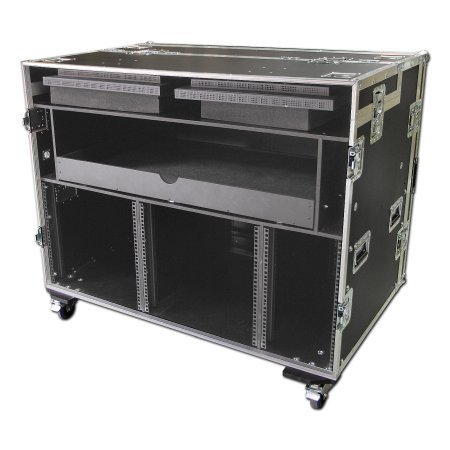 Twin 10u PPU Rack Case With Pull Out Drawer And TFT Mounting Facilities